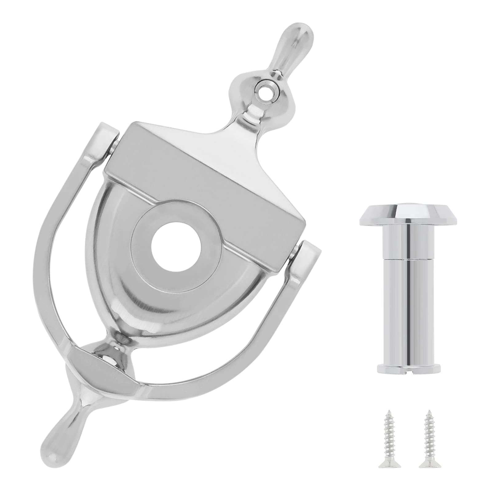 HOJLKLD Door Knocker and Viewer, 6 Inch Height Knocker, 180-Degree